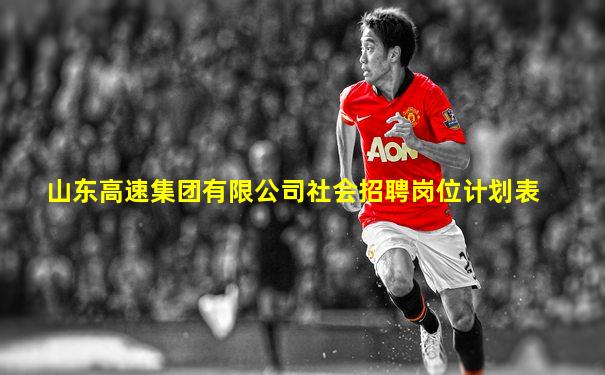 山东高速集团有限公司社会招聘岗位计划表